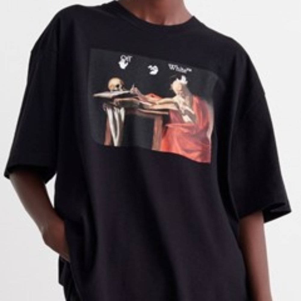 Off-White Caravaggio Arrow Oversize T-Shirt Black Medium